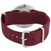 Daniel Wellington Classic Roselyn Black Dial Maroon Nylon Strap Watch For Women - DW00100274