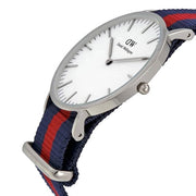 Daniel Wellington Classic Oxford White Dial Two Tone NATO Strap Watch For Women - DW00100046
