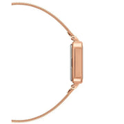 Daniel Wellington Quadro Studio Green Dial Rose Gold Mesh Strap Watch For Women - DW00100520