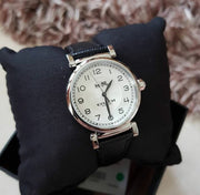 Coach Madison White Dial Black Leather Strap Watch for Women - 14502406