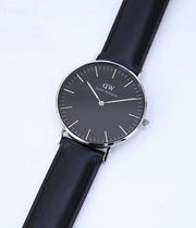 Daniel Wellington Classic Sheffield Black Dial Black Leather Strap Watch For Women - DW00100145