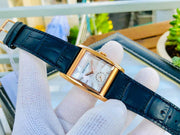 Movado Heritage Mother of Pearl White Dial Blue Leather Strap Watch For Women - 3650052
