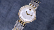 Movado Esperanza Mother of Pearl Dial Two Tone Steel Strap Watch For Women - 0607085