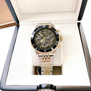 Michael Kors Bayville Chronograph Black Dial Two Tone Steel Strap Watch For Women - MK8872