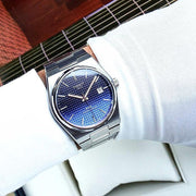 Tissot Powermatic 80 Automatic Gradient Blue Dial Silver Steel Strap Watch for Men - T137.407.11.051.01