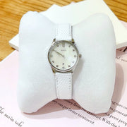 Gucci G-Timeless Mother of Pearl White Dial White Leather Strap Watch For Women - YA126597