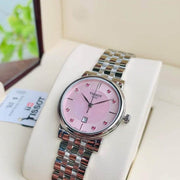 Tissot T Classic Carson Premium Pink Dial Silver Steel Strap Watch for Women - T122.210.11.159.00
