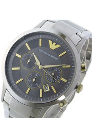 Emporio Armani Quartz Grey Dial Silver Steel Strap Watch For Men - AR11047