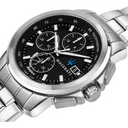 Maserati Successo Solar Edition Black Dial Silver Steel Strap Watch For Men - R8873645003