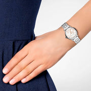 Marc Jacobs Classic White Dial Silver Steel Strap Watch for Women - MJ3591