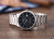 Tissot Luxury Powermatic 80 Black Dial Silver Steel Strap Watch for Men - T086.407.11.201.02