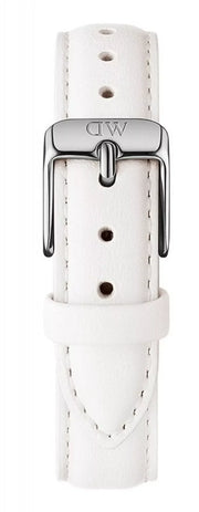 Daniel Wellington Petite Bondi White Dial White Leather Strap Watch For Women - DW00100190