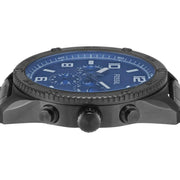 Fossil Brox Multifunction Blue Dial Grey Steel Strap Watch for Men - BQ2798