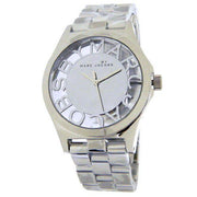 Marc Jacobs Henry Transparent Silver Dial Silver Steel Strap Watch for Women - MBM3205
