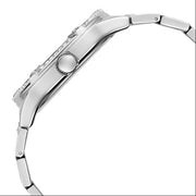Guess Duke Glitz Black Dial Silver Steel Strap Watch For Men - GW0576G1