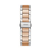 Guess Sunray Multifunction Crystals Silver Dial Two Tone Steel Strap Watch For Women - GW0616L3