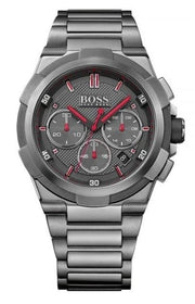 Hugo Boss Supernova Chronograph Grey Dial Grey Steel Strap Watch for Men - 1513361
