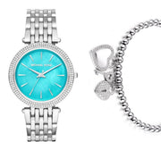 Michael Kors Darci Mother of Pearl Blue  Dial Silver Steel Strap Watch for Women - MK3515