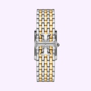 Tory Burch Eleanor White Dial Two Tone Steel Strap Watch for Women - TBW1070
