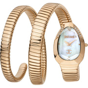 Just Cavalli Glam Evo 4 Mother of Pearl Dial Rose Gold Steel Strap Watch for Women - JC1L209M0055
