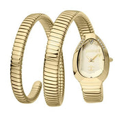 Just Cavalli Serpente Metallica Gold Dial Gold Steel Strap Watch for Women - JC1L209M0035