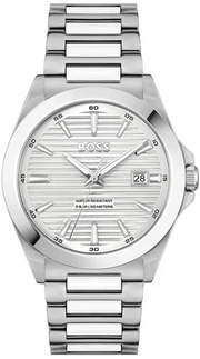 Hugo Boss Strike Silver Dial Silver Steel Strap Watch for Men - 1514176