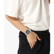 Hugo Boss Skytraveller Chronograph Grey Dial Silver Steel Strap Watch for Men - 1514151
