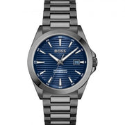 Hugo Boss Strike Blue Dial Gunmetal Grey Steel Strap Watch for Men - 1514175