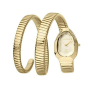 Just Cavalli Serpente Metallica Gold Dial Gold Steel Strap Watch for Women - JC1L209M0035