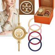 Tory Burch Riva Gold Dial Gold Steel Strap Watch for Women - TBW4029