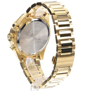 Versace Greca Dome Chronograph Black Dial Gold Steel Strap Watch for Men - VE6K00523
