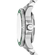 Emporio Armani Sea Explorer Green Dial Silver Steel Strap Watch for Men - AR60088