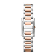 Emporio Armani Genni Mother of Pearl Dial Two Tone Steel Strap Watch for Women - AR11626