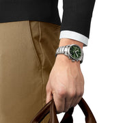 Tissot PR 100 Chronograph Green Dial Silver Steel Strap Watch for Men - T150.417.11.091.00