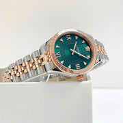 Versace Hellenyium Quartz Green Dial Two Tone Steel Strap Watch for Women - VE2S00422