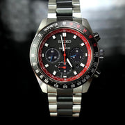 Seiko Prospex Speedtimer Solar Chronograph Datsun 240Z Collaboration Limited Edition Black Dial Two Tone Steel Strap Watch for Men - SSC957