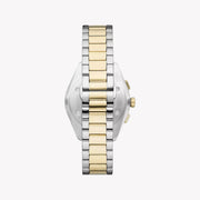 Emporio Armani Elegant Chronograph Cream Dial Two Tone Steel Strap Watch for Men - AR11605
