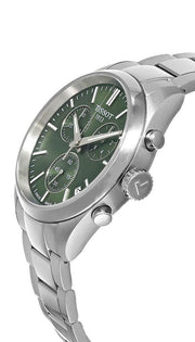 Tissot PR 100 Chronograph Green Dial Silver Steel Strap Watch for Men - T150.417.11.091.00