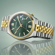 Citizen Tsuyosa 60 Automatic Green Dial Two Tone Steel Strap Watch for Men - NK0024-54X