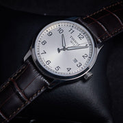 Tissot T-Sport Gent XL Silver Dial Brown Leather Strap Watch for Men - T116.410.16.037.00