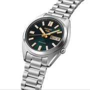 Seiko 5 Sports Automatic Green Dial Silver Steel Strap Watch for Men - SRPL57K1