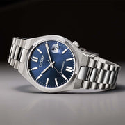 Citizen Tsuyosa Automatic Blue Dial Silver Steel Strap Watch for Men - NJ0200-50M