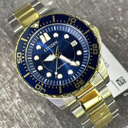 Citizen Mechanical Automatic Blue Dial Two Tone Steel Strap Watch for Men - NJ0174-82L