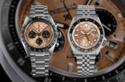 Seiko Solar Prospex Diver Speedtimer Chronograph Limited Edition Brown Dial Silver Steel Strap Watch for Men - SSC951