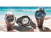 Seiko Prospex Polygonal Sea Diver Automatic Black Dial Silver Steel Strap Watch for Men - SPB485J1