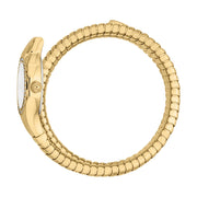 Just Cavalli Enchanting White Dial Gold Steel Strap Watch for Women - JC1L301M0025