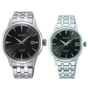 Seiko Presage Cocktail Time Automatic Black Dial Silver Steel Strap Watch for Men - SRPE17J1