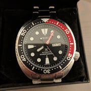 Seiko Prospex Sea Turtle Automatic Black Dial Silver Steel Strap Watch for Men - SRP789K1