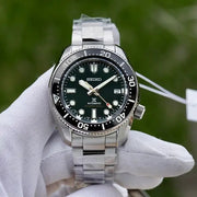Seiko Prospex 140th Anniversary Limited Edition Automatic Scuba Divers Green Dial Silver Steel Strap Watch for Men - SPB207J1