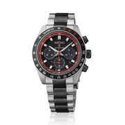 Seiko Prospex Speedtimer Solar Chronograph Datsun 240Z Collaboration Limited Edition Black Dial Two Tone Steel Strap Watch for Men - SSC957